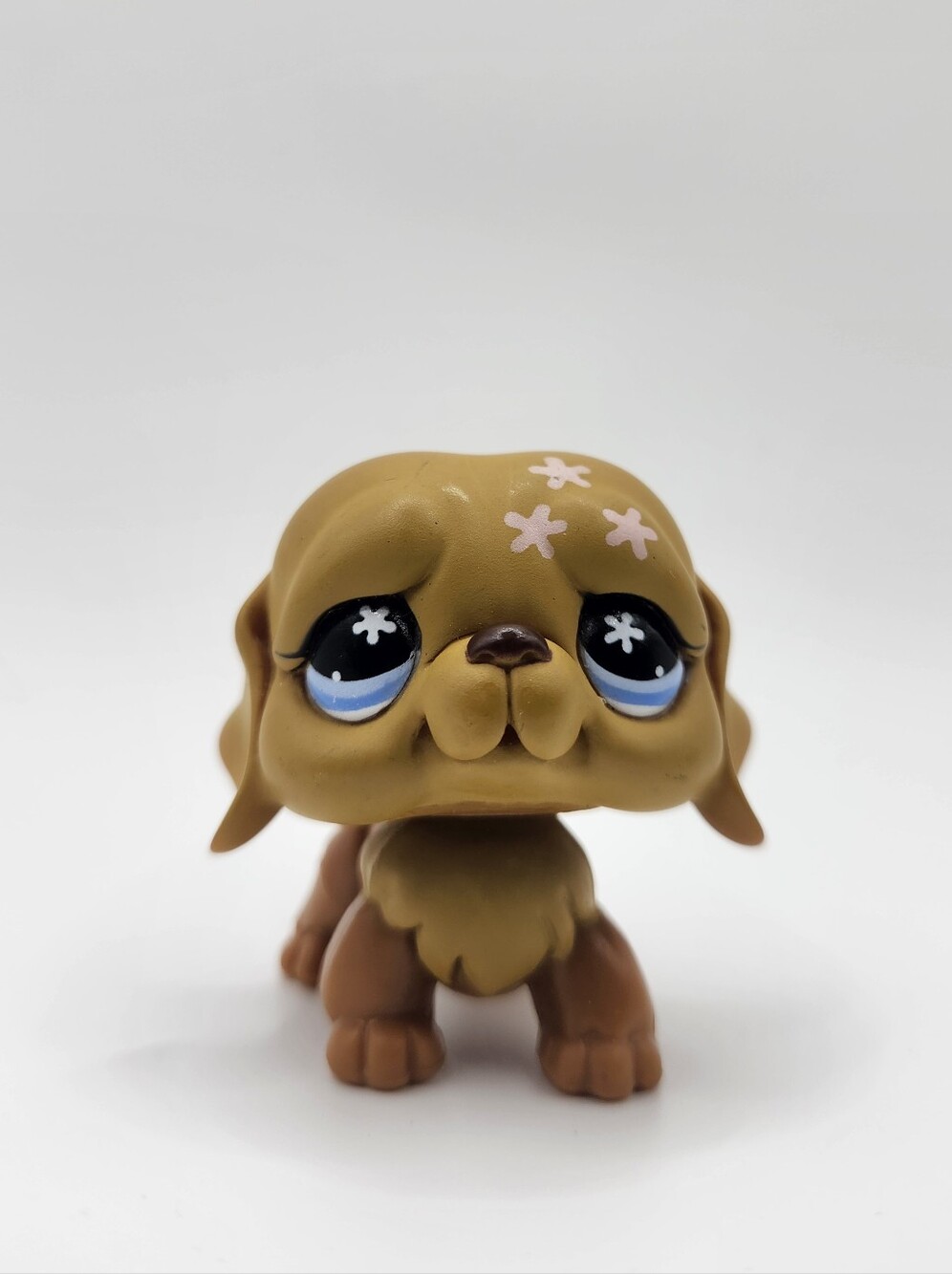 ST BERNARD DOG #481 LPS Authentic Hasbro Littlest Pet Shop Flower Blue Eyes G2